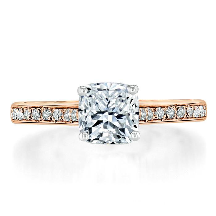 The Aurora — Cushion Lab Diamond Solitaire Engagement Ring IV