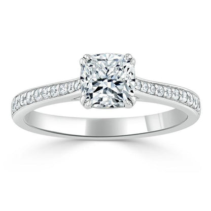 The Aurora — Cushion Lab Diamond Solitaire Engagement Ring IV