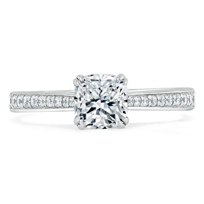 The Aurora — Cushion Lab Diamond Solitaire Engagement Ring IV