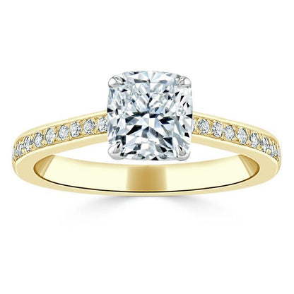 The Aurora — Cushion Lab Diamond Solitaire Engagement Ring IV
