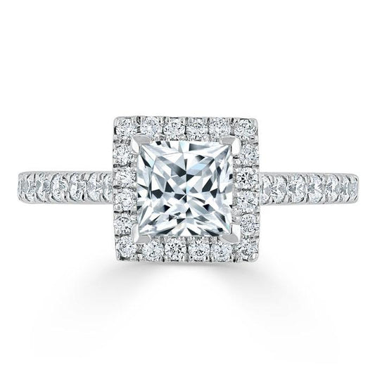 The Aurora — Princess Lab Diamond Halo Engagement Ring II