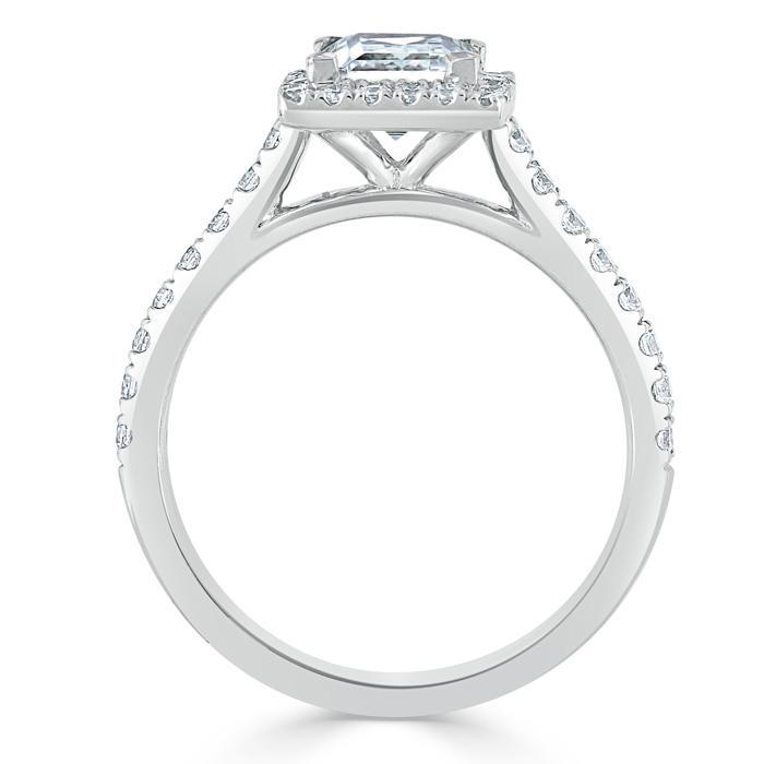 The Aurora — Princess Lab Diamond Halo Engagement Ring II