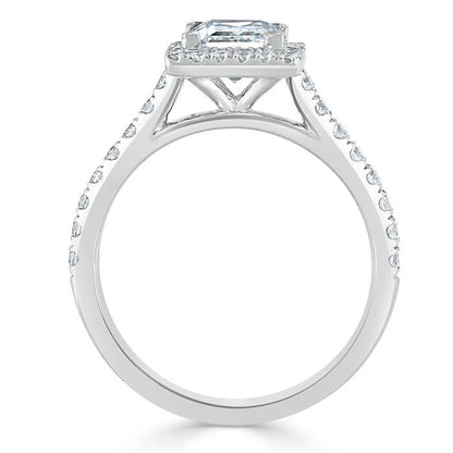 The Aurora — Princess Lab Diamond Halo Engagement Ring II