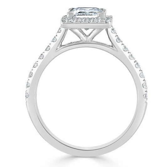 The Aurora — Princess Lab Diamond Halo Engagement Ring II