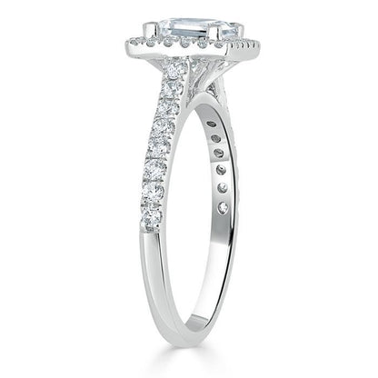 The Aurora — Princess Lab Diamond Halo Engagement Ring II