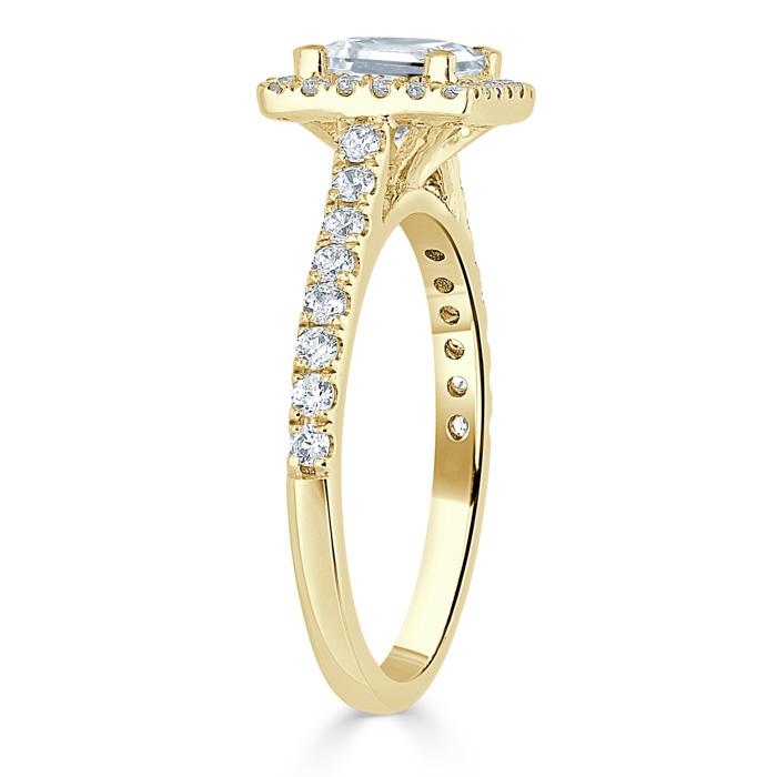 The Aurora — Princess Lab Diamond Halo Engagement Ring II