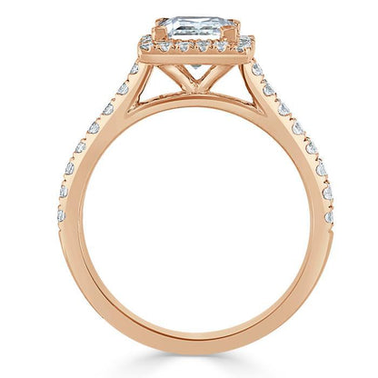 The Aurora — Princess Lab Diamond Halo Engagement Ring II