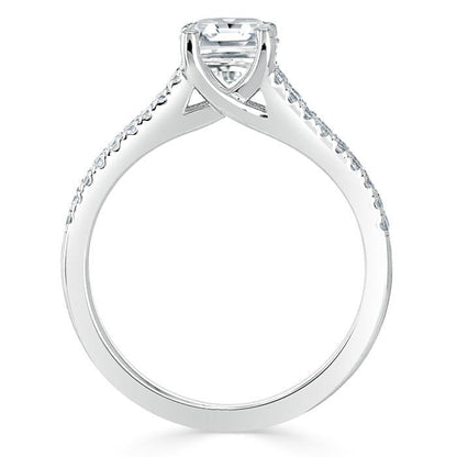 The Olivia — Emerald Lab Diamond Split-Shank Solitaire Engagement Ring III