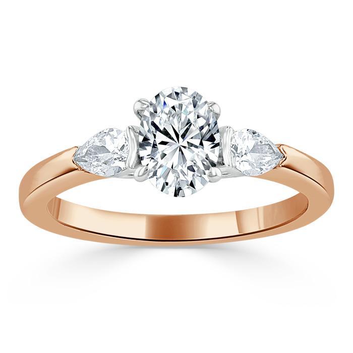 The Violet — Oval Lab Diamond 3-Stone Engagement Ring II