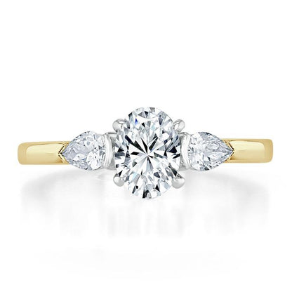 The Violet — Oval Lab Diamond 3-Stone Engagement Ring II