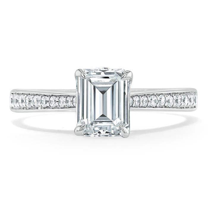 The Isla — Emerald Lab Diamond Solitaire Engagement Ring VII