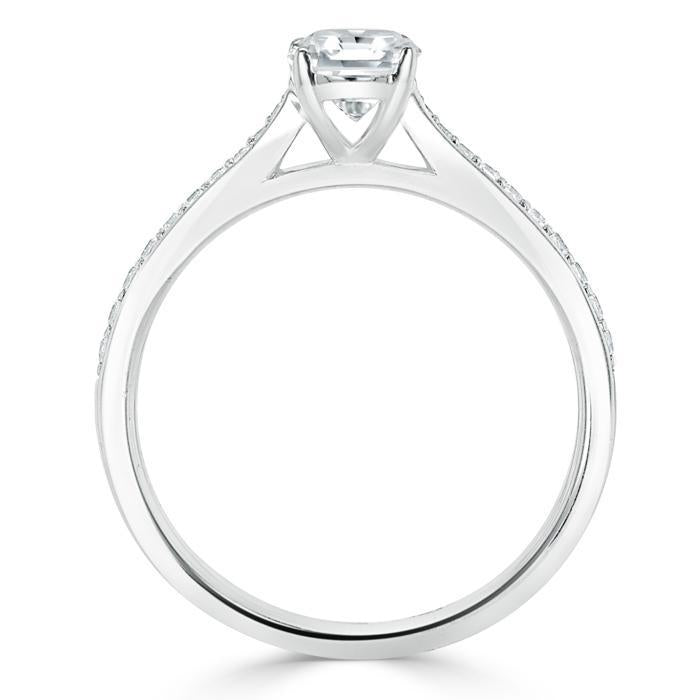 The Isla — Emerald Lab Diamond Solitaire Engagement Ring VII