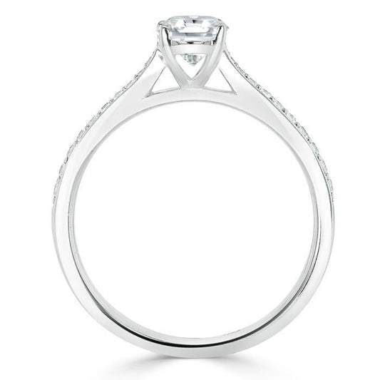 The Isla — Emerald Lab Diamond Solitaire Engagement Ring VII