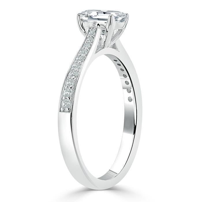The Isla — Emerald Lab Diamond Solitaire Engagement Ring VII