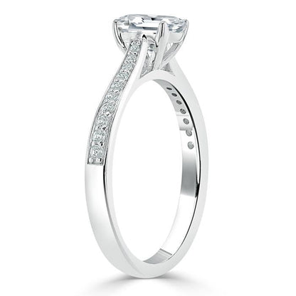 The Isla — Emerald Lab Diamond Solitaire Engagement Ring VII