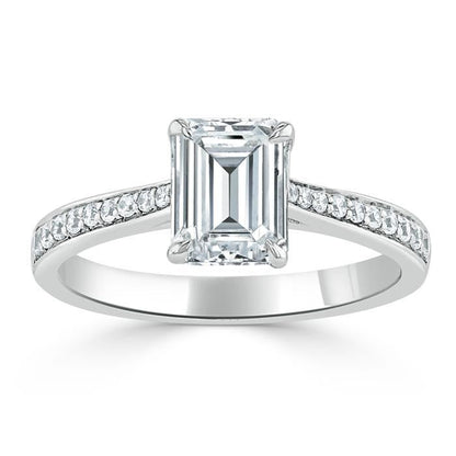 The Isla — Emerald Lab Diamond Solitaire Engagement Ring VII