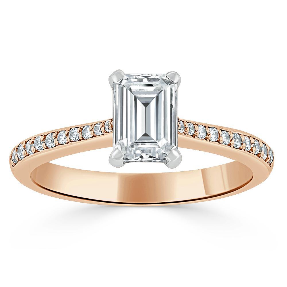 The Isla — Emerald Lab Diamond Solitaire Engagement Ring VII