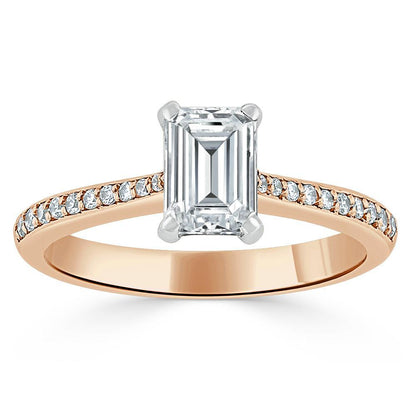 The Isla — Emerald Lab Diamond Solitaire Engagement Ring VII