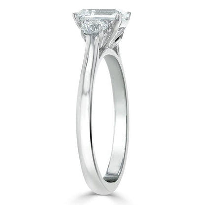 The Violet — Emerald Lab Diamond 3-Stone Engagement Ring II