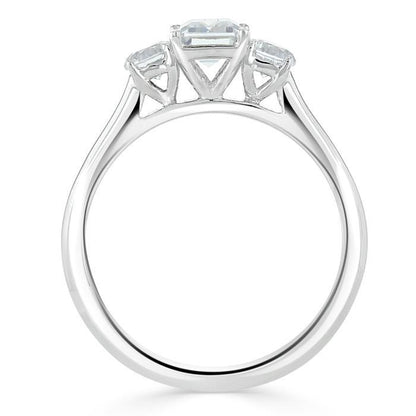 The Violet — Emerald Lab Diamond 3-Stone Engagement Ring II