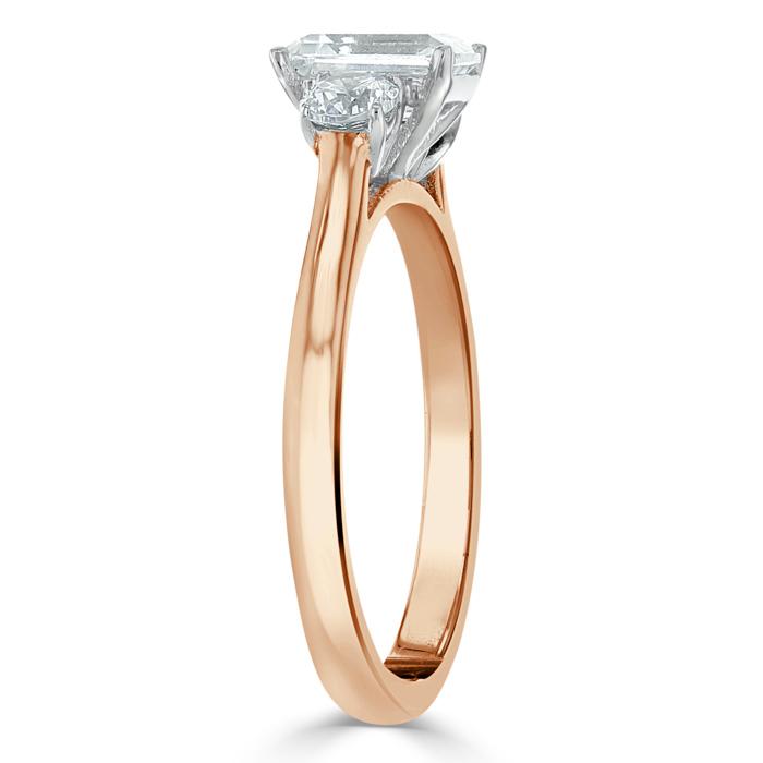 The Violet — Emerald Lab Diamond 3-Stone Engagement Ring II