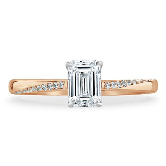The Isla — Emerald Lab Diamond Solitaire Engagement Ring VI