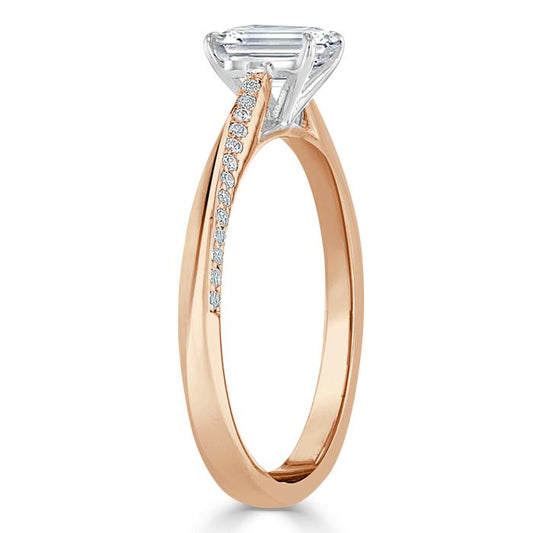 The Isla — Emerald Lab Diamond Solitaire Engagement Ring VI