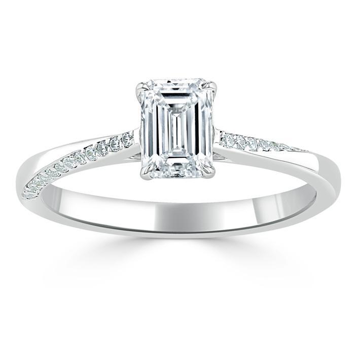 The Isla — Emerald Lab Diamond Solitaire Engagement Ring VI