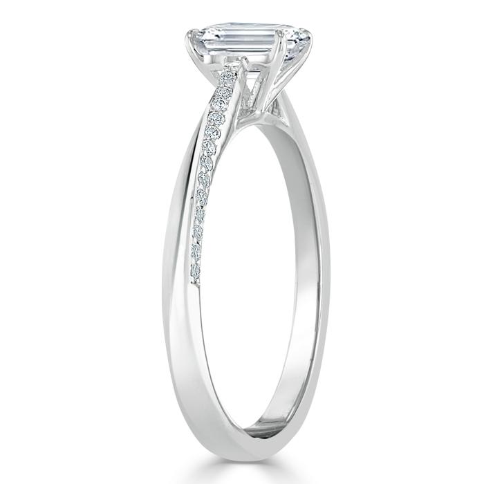The Isla — Emerald Lab Diamond Solitaire Engagement Ring VI