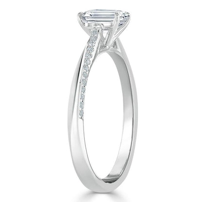 The Isla — Emerald Lab Diamond Solitaire Engagement Ring VI