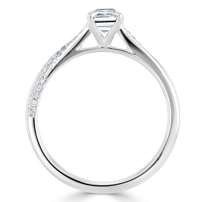 The Isla — Emerald Lab Diamond Solitaire Engagement Ring VI