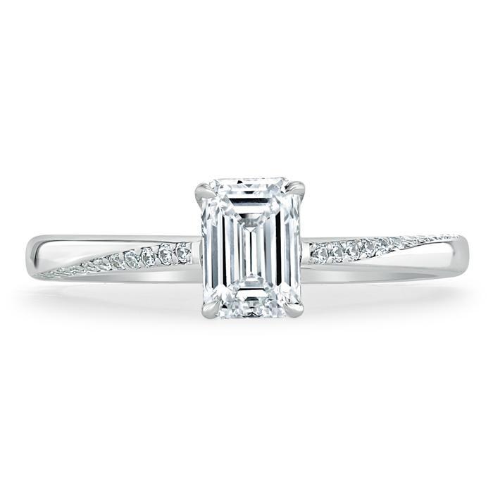 The Isla — Emerald Lab Diamond Solitaire Engagement Ring VI