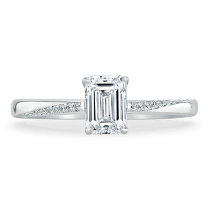 The Isla — Emerald Lab Diamond Solitaire Engagement Ring VI