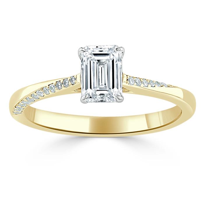 The Isla — Emerald Lab Diamond Solitaire Engagement Ring VI