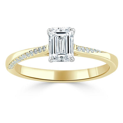 The Isla — Emerald Lab Diamond Solitaire Engagement Ring VI