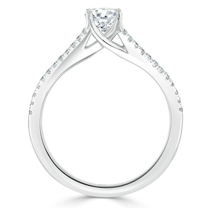 The Olivia — Oval Lab Diamond Split-Shank Solitaire Engagement Ring II