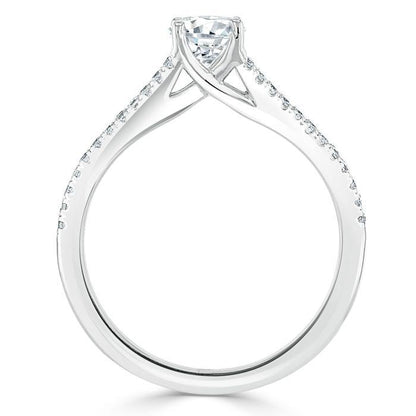 The Olivia — Oval Lab Diamond Split-Shank Solitaire Engagement Ring II
