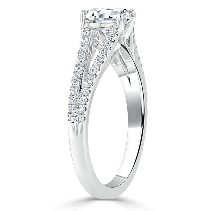 The Olivia — Oval Lab Diamond Split-Shank Solitaire Engagement Ring II