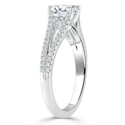 The Olivia — Oval Lab Diamond Split-Shank Solitaire Engagement Ring II