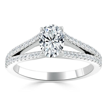 The Olivia — Oval Lab Diamond Split-Shank Solitaire Engagement Ring II