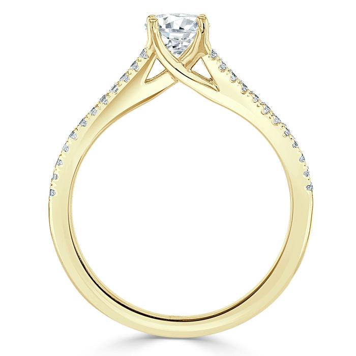 The Olivia — Oval Lab Diamond Split-Shank Solitaire Engagement Ring II