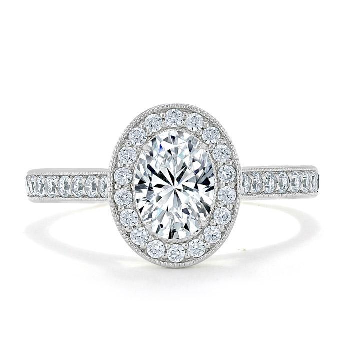 The Aurora — Oval Lab Diamond Tiffany Halo Engagement Ring III