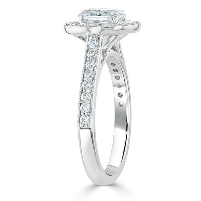 The Aurora — Oval Lab Diamond Tiffany Halo Engagement Ring III