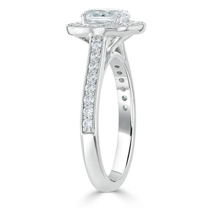 The Aurora — Oval Lab Diamond Tiffany Halo Engagement Ring III
