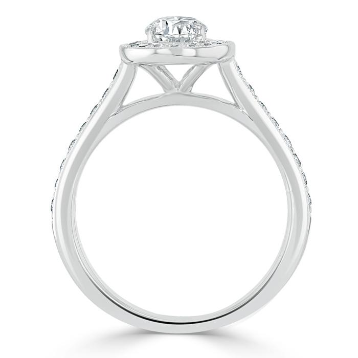 The Aurora — Oval Lab Diamond Tiffany Halo Engagement Ring III