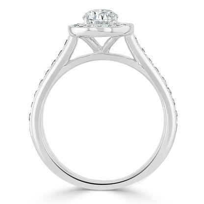 The Aurora — Oval Lab Diamond Tiffany Halo Engagement Ring III