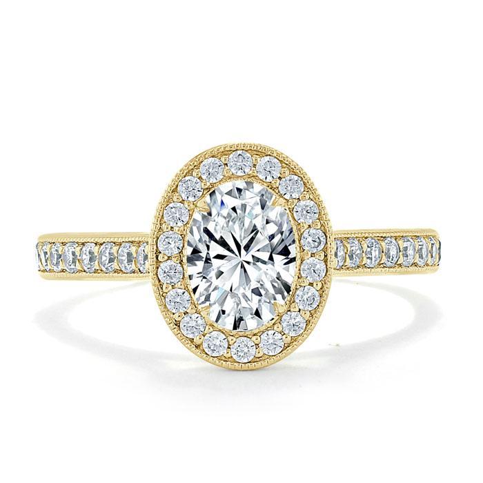 The Aurora — Oval Lab Diamond Tiffany Halo Engagement Ring III