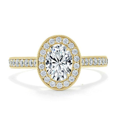 The Aurora — Oval Lab Diamond Tiffany Halo Engagement Ring III