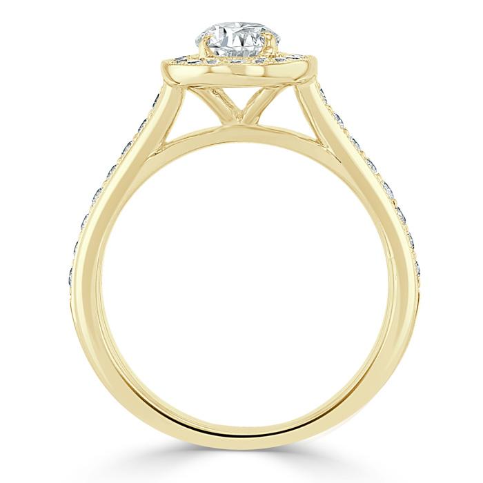 The Aurora — Oval Lab Diamond Tiffany Halo Engagement Ring III