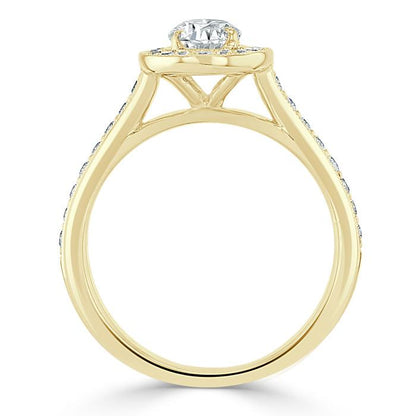 The Aurora — Oval Lab Diamond Tiffany Halo Engagement Ring III